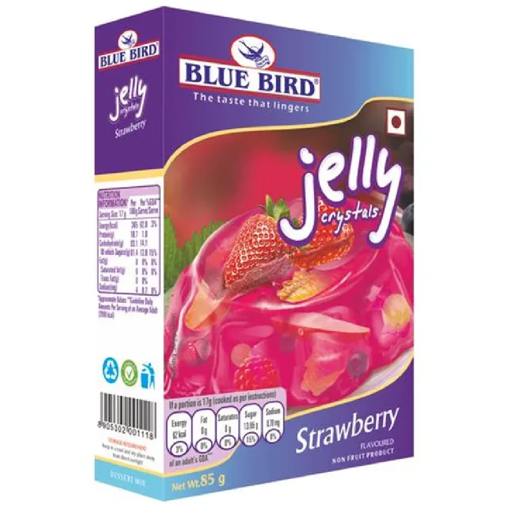 Blue Bird Jelly Crystals - Strawberry, 85 g Carton-1.webp